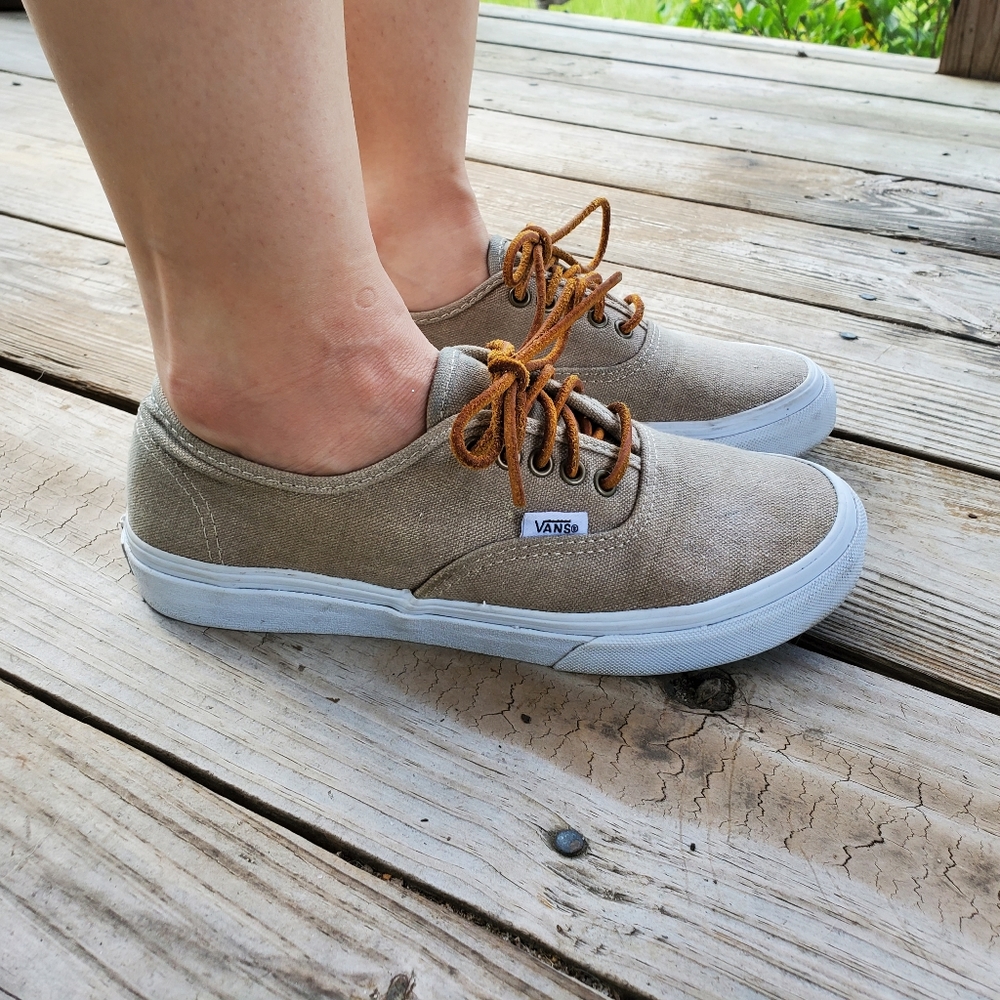 Vans Burlap Sneakers with Leather Laces